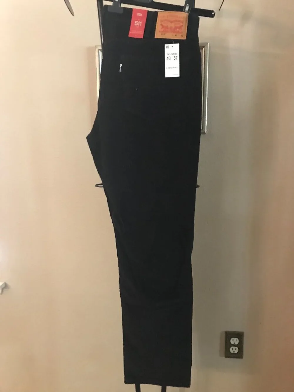 Men's Black Levi Corduroy Slim 511 Jeans New with Tags